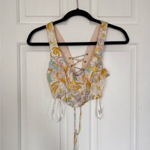 For Love and Lemons Lace-Up Women's corset style top | XS